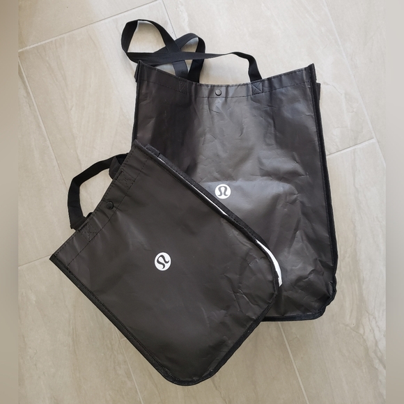 Lululemon Athletica Reusable Snap Closure Tote Bags - Picture 6 of 7
